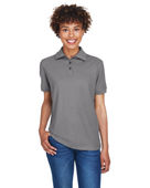 Ultraclub Ladies' Whisper Pique Polo 8541 GRAPHITE Pocket