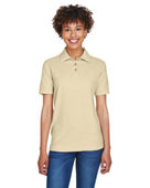 Ultraclub Ladies' Whisper Pique Polo 8541 PUTTY Pocket