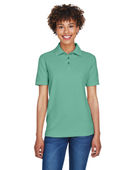 Ultraclub Ladies' Whisper Pique Polo 8541 LEAF Pocket
