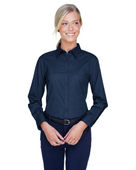 Ultraclub Ladies' Whisper Twill 8976 NAVY Pocket