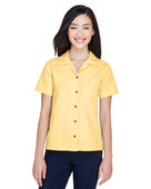 Ultraclub Ladies' Cabana Breeze Camp Shirt 8981 BANANA Pocket
