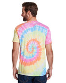 Colortone Tie-Dye Adult Burnout Festival T-Shirt CD1090 PASTEL Back