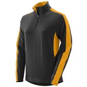 Augusta 1/4 Zip Ladies Quantum Pullover 3790 BLACK/GOLD Pocket