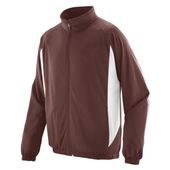 Augusta Adult Medalist Full Zip Jacket 4390 BROWN/WHITE Pocket