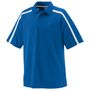 Adult Wicking, 3-Button Polo Shirt ROYAL/WHITE Pocket