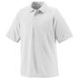 Adult Wicking, 3-Button Polo Shirt WHITE/WHITE Pocket