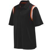 Augusta Adult Genesis Polo 5047 BLACK/ORANGE/WHITE Pocket