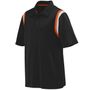 Augusta Adult Genesis Polo 5047 BLACK/ORANGE/WHITE Pocket