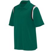 Augusta Adult Genesis Polo 5047 DARK GREEN/BLACK/WHITE Pocket