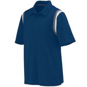 Augusta Adult Genesis Polo 5047 NAVY/GRAPHITE/WHITE Pocket