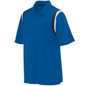 Augusta Adult Genesis Polo 5047 ROYAL/BLACK/WHITE Pocket