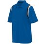Adult 2-Color Accented Polo Shirt ROYAL/BLACK/WHITE Pocket