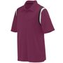 Augusta Adult Genesis Polo 5047 MAROON/BLACK/WHITE Pocket