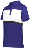 Holloway Ladies Prism Bold Polo 222776 PURPLE/WHITE Pocket