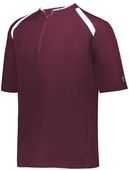 Holloway 1/4 ZIp Clubhouse Pullover 229581 MAROON/WHITE Pocket