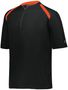Holloway 1/4 ZIp Clubhouse Pullover 229581 BLACK/ORANGE Pocket