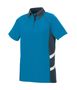 Womens, 2-Color, Vented, Wicking Polo Shirt POWER BLUE/SLATE/WHITE Pocket