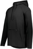 Holloway Adult Limitless 1/4 Zip Hoodie 222584 BLACK/BLACK Pocket