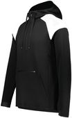 Holloway Adult Limitless 1/4 Zip Hoodie 222584 BLACK/WHITE Pocket