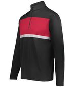 Holloway Adult Prism Bold 1/4 Zip Pullover 222591 BLACK/SCARLET Pocket