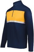 Holloway Adult Prism Bold 1/4 Zip Pullover 222591 NAVY/GOLD Pocket