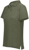 Holloway Ladies Repreve Eco Polo 222775 OLIVE HEATHER Pocket