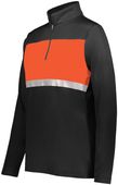Holloway Ladies Prism Bold 1/4 Zip Pullover 222791 BLACK/ORANGE Pocket
