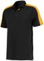 Augusta Adult Bi-Color Vital Polo 5028 BLACK/GOLD Pocket