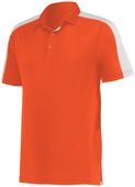 Augusta Adult Bi-Color Vital Polo 5028 ORANGE/WHITE Pocket