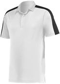 Augusta Adult Bi-Color Vital Polo 5028 WHITE/BLACK Pocket