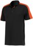 Augusta Adult Bi-Color Vital Polo 5028 BLACK/ORANGE Pocket