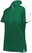 Augusta Ladies Bi-Color Vital Polo 5029 DARK GREEN/WHITE Pocket