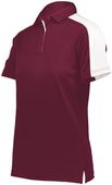 Augusta Ladies Bi-Color Vital Polo 5029 MAROON/WHITE Pocket