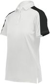 Augusta Ladies Bi-Color Vital Polo 5029 WHITE/BLACK Pocket