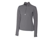 Cutter & Buck Ladies Traverse Stretch Quarter Zip Pullover LCK00033 ELEMENTAL GREY Pocket