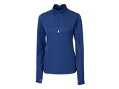 Cutter & Buck Ladies Traverse Stretch Quarter Zip Pullover LCK00033 TOUR BLUE Pocket