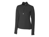 Cutter & Buck Ladies Traverse Stretch Quarter Zip Pullover LCK00033 BLACK Pocket