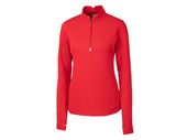 Cutter & Buck Ladies Traverse Stretch Quarter Zip Pullover LCK00033 RED Pocket