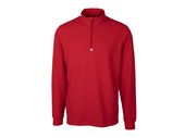 Cutter & Buck Mens Traverse Stretch Quarter Zip Pullover MCK00067 RED Pocket