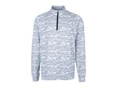 Cutter & Buck Mens Traverse Camo Quarter Zip Pullover MCK01081 CHARCOAL Pocket