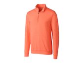 Cutter & Buck Mens Shoreline Quarter Zip Pullover MCK09264 COLLEGE ORANGE HEATHER Pocket