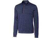 Cutter & Buck Mens Stealth Quarter Zip Pullover MCK09404 LIBERTY NAVY Pocket