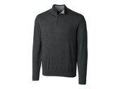 Cutter & Buck Mens Lakemont Tri-Blend Quarter Zip Sweater MCS07728 CHARCOAL HEATHER Pocket