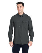 Dri Duck Men's Crossroad Woven Shirt 4441 CHARCOAL Pocket