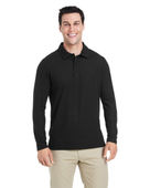 Core 365 Men's Fusion Chromasoft Long-Sleeve Pique Polo CE112L BLACK Pocket