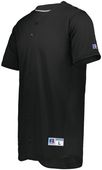 Russell Five Tool Full-Button Front Baseball Jersey 235JMM BLACK Pocket