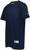 Russell Five Tool Full-Button Front Baseball Jersey 235JMM NAVY Pocket