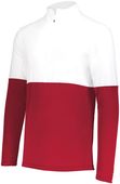 Holloway Momentum Team 1/4 Zip Pullover 223500 SCARLET/WHITE Pocket