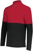 Holloway Youth Momentum Team 1/4 Zip Pullover 223600 BLACK/SCARLET Pocket