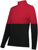 Holloway Ladies Momentum Team 1/4 Zip Pullover 223700 BLACK/SCARLET Pocket